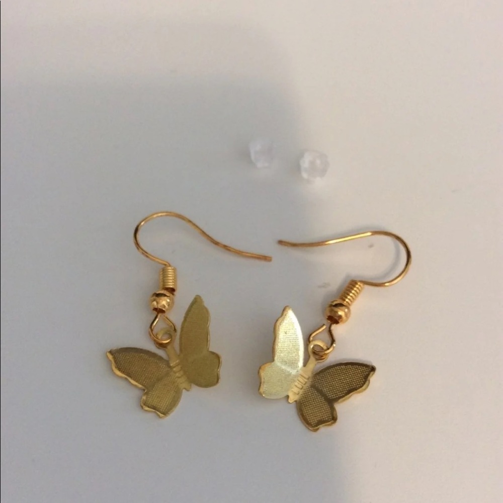 Gold butterfly earrings 🦋
